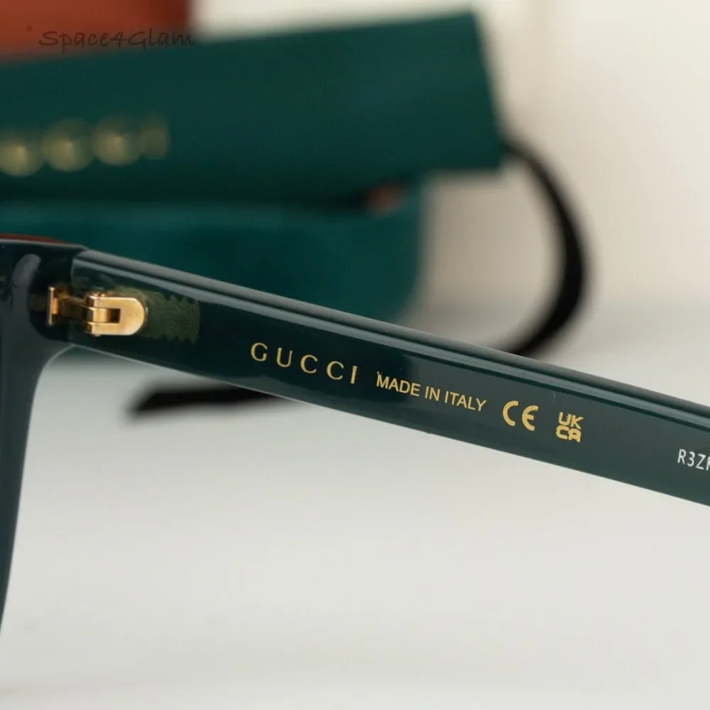 BRAND NEW Gucci GG1582SK 003 Opal Blue Grey Brown Unisex Square Sunglasses